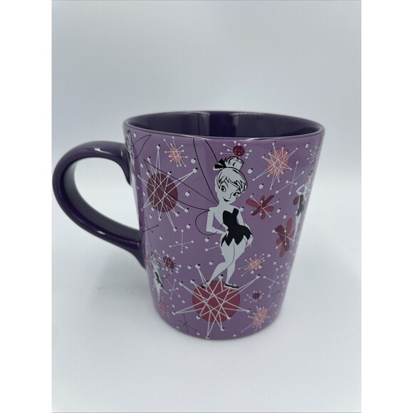 Tinker Bell Pixie Power Purple Coffee Mug Disney Store Tea Cup Peter Pan Atomic - Picture 1 of 5